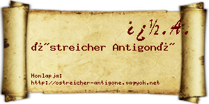 Östreicher Antigoné névjegykártya
